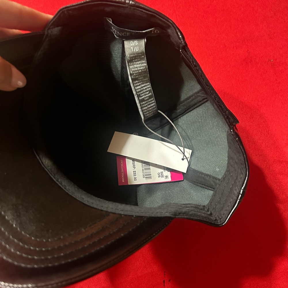 Leopard and vegan faux leather Cap - Picture 4 of 4